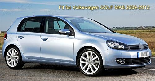 Front & Rear Window Visor Deflector Vent Shade for Volkswagen Golf 2009-2012 2010 2011 MK6