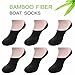 6 Pair Socks Boat No Show Bamboo Cotton Deodorant Thin Sock Men US Size 6-10