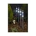 Set of 4 stainless steel solar post lights