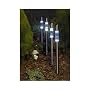 Set of 4 stainless steel solar post lights