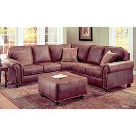 Albany Cheyenne Bonded Leather Sectional Sofa