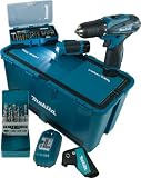 Makita DF330DWLX2 Akku-Bohrschrauber-Set 10,8 V mit Lampe + Bit + Bohrersatz