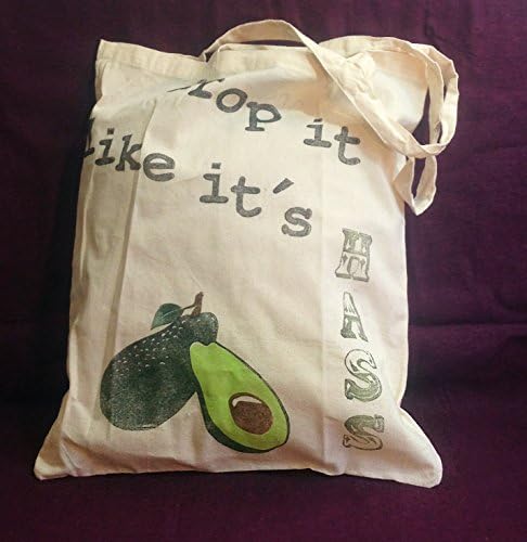 Block Printed Funny Fruit and Vegetable Joke Lightweight Tote Bag from Inky Mess Press