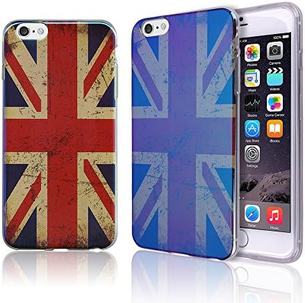 iPhone 6 / 6S Case [National Flag] [Ultra Slim TPU Bumper] Flexible Colorful Rainbow Gel Cover Shock Absorption Graphic Soft Shell Light Jelly Apple iPhone6 / iPhone6S 4.7 inch (UNITED KINGDOM)