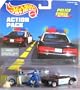 Mattel Hot Wheels 1997 Action Pack Series 1:64 Scale Die Cast Metal Car #16149 - Police Force , Robbery in Progress with Police Car, Armored Truck, Policeman, Robber and Loot Bag