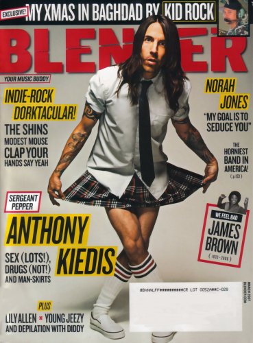 Blender Magazine Anthony Kiedis Red Hot Chilli Peppers March 2007 Issue (Norah Jones, James Brown, Diddy)