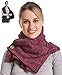 Travel Pocket Women Infinity Scarf - Burgundy Women Men Convertible Zipper Hidden Button Scarf Security Travel Passport, Loop Long Wrap Shawl Warm Fleece Jersey Scarfs For Spring Winter Christmas Gif