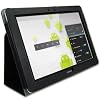EasyAcc Huawei MediaPad 10 FHD h�lle Case Leder Tasche Schutzh�lle Lederh�lle Etui mit St�nder(Schwarz, PU Leder)