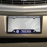 NBA Philadelphia 76ers Black Plastic License Plate Frame