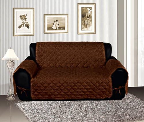 PHF Linens Brown Micro Suede Sofa Slipcover Protector