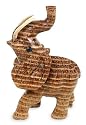 Aragonite statuette, 'Elephant Challenge'