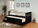 Day Bed with Trundle Mission Style in Black Finish