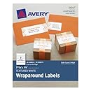Avery Textured Wraparound Labels, White, 7.85 x 1.75 Inches, Pack of 50  (8217)