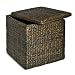 Seville Classics PAT70160 Rush Cube Storage Ottoman, Mocha