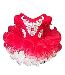 Toddler Infant Lace Crystals Crystal Cotton/Rayon Pageant Dress/Party Dress/Mini Dress 