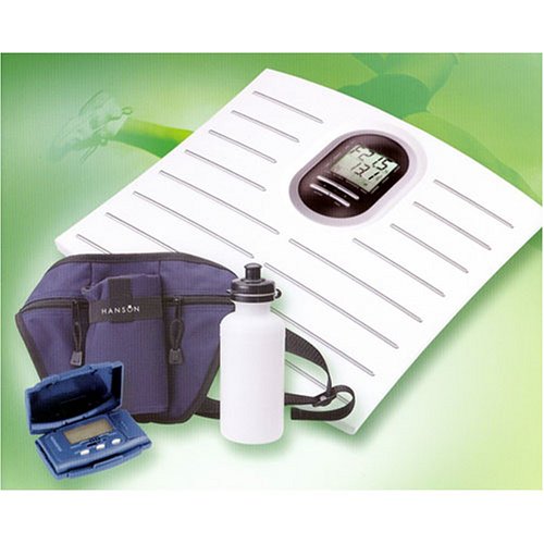 Hanson Body Fat Monitor With Pedometer, Bottle Holder and Water Bottle