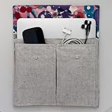 iPad Case Designer Colors Organic Fabrics Handmade in USA Grey w/ Larkspur in Bloom