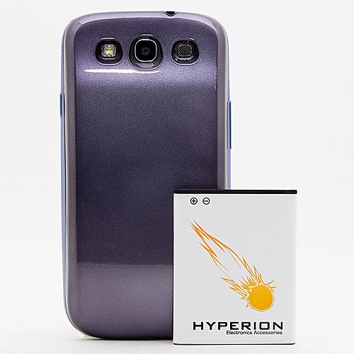 Hyperion Samsung Galaxy SIII 4200mAh Extended Battery + Pebble Blue Back Cover (Compatible with Samsung Galaxy S III GT-i9300, AT&T Samsung Galaxy S3 Samsung i747, Verizon Samsung Galaxy S3 Samsung i535, T-mobile Samsung Galaxy S3 Samsung T999, U.S. Cellular Samsung Galaxy S3 R530, and Sprint Samsung Galaxy S3 Samsung L710)**NOW WITH NFC**