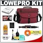 Lowepro Nova 200 AW Digital SLR Camera Case (Red) + Accessory Kit for Canon Rebel XSi, XS, T1i, T2i, EOS 50D, 5D, 7D, Nikon D3000, D5000, D40, D60, D90, D300, D300s, Olympus Evolt E-30, E-450, E-520, E-620, and Sony Alpha A230, A330, A380, A450, A500, A550, A850
