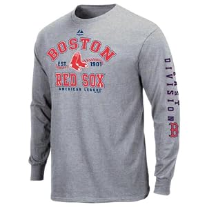 Click to buy Boston Red Sox Logo Merchandise: Dial It Up Heather Grey Long Sleeve T-Shirt from Amazon!