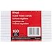 Mead Index Cards, Ruled, 3 x 5 Inch, White, 100 Per Pack (63350)