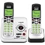 Vtech DECT 6.0 White/Black Expandable 2-Handset Cordless Phone System with Digital Answering Device and Caller ID (CS6229-2)
