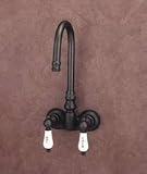 2 Handle Oil Rubbed Bronze Wall Mount Bath Faucet TW38