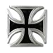 Black Iron Cross Pewter Belt Buckle