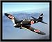 Japanese Zero (A6M Zero Fighter Plane) Gold Wood-Mounted Art Poster Print - 16" X 20"