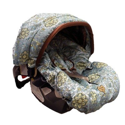 Infant Car Seat Cover Ruffle Canopy