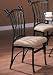 Set Of 2 Antique Metal Finish Dining Chairs