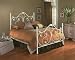 Aynsley King Bed in Alabaster Finish with Headboard, Footboard, and Frame By Fashion Bed Group