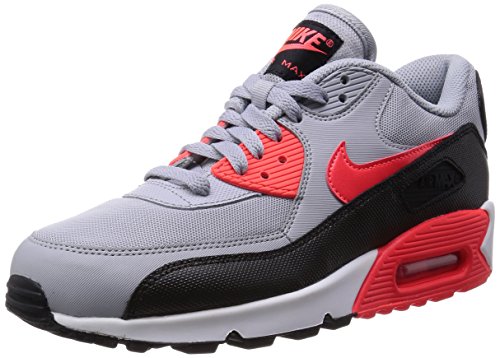 Nike Women's Air Max 90 Essential Wolf Grey/Infrared/Black/White Running Shoe 7.5 Women US