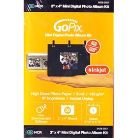 NCR GoPix 3 x 4 Mini Digital Photo Album Kit