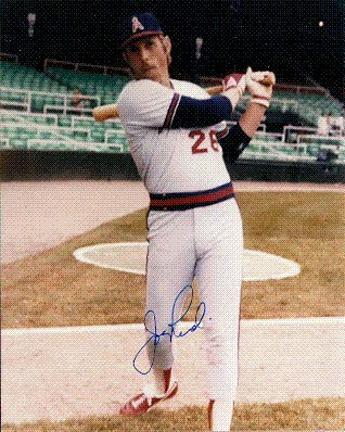 Autographed/Hand Signed 8x10 Photo Joe Rudi Angels