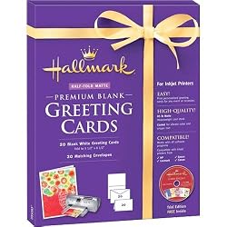 Hallmark Blank Greeting Cards Half-fold Matte Premium 20 Count