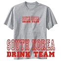 T-Shirt Heather Gray " Drink Team South Korea " Country