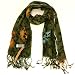 Animal Print Leopard Light Scarf Shawl Wrap Multi Green