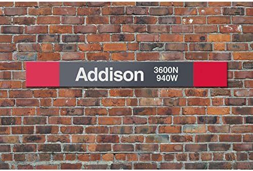 Chicago CTA Vinyl Sign- Addison-Red