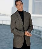 Executive 2-Button Silk/Wool Check Sportcoat