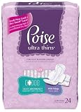 Poise Ultra Thin Light Pads With Wings 24 count (Pack of 6)