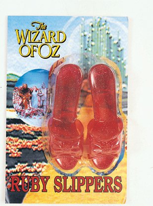 Wizard of Oz tm Dorothy tm Ruby Shoes Red Slippers Plastic Child one size fit