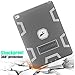 TIANLI ArmorBox [Three Layer] Convertible [Heavy Duty] Rugged Hybrid Protective with Kickstand Case for iPad Air 2,Grey/Grey