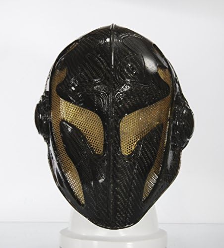 Goobee New Carbon Fiber Full Face Protection Grim Reaper Mask Cosplay Halloween (Yellow)