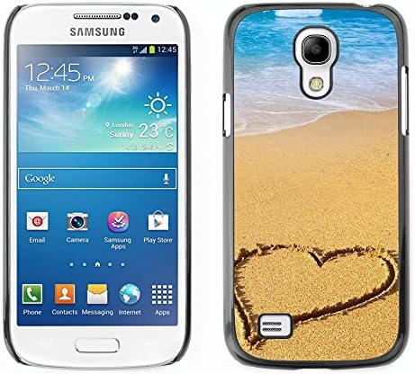 Licase Hard Protective Case Skin Cover - Beach Heart - Samsung Galaxy S4 Mini