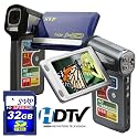 SVP T628 2.7-inch 1280X720p HD Widescreen Blue Digital Video Camcorder (SVP 32GB SDHC Memory Card Included)