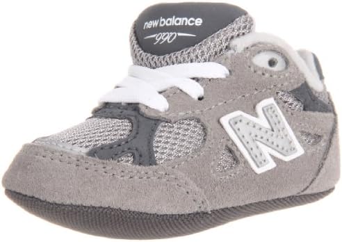 New Balance KJ990 Crib Shoe (Infant/Toddler),Grey,0 M US Infant
