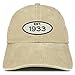 Trendy Apparel Shop Established 1933 Embroidered 85th Birthday Gift Pigment Dyed Washed Cotton Cap - Khaki