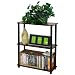 Furinno 99699DC/BK 3-Tier Rack Bookshelf Bookcase Display Storage Cabinet, Dark Cherry