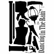 Easy Instant Home Decor Wall Sticker Decal - Dancing in the Rain Silhouette Lamp Post